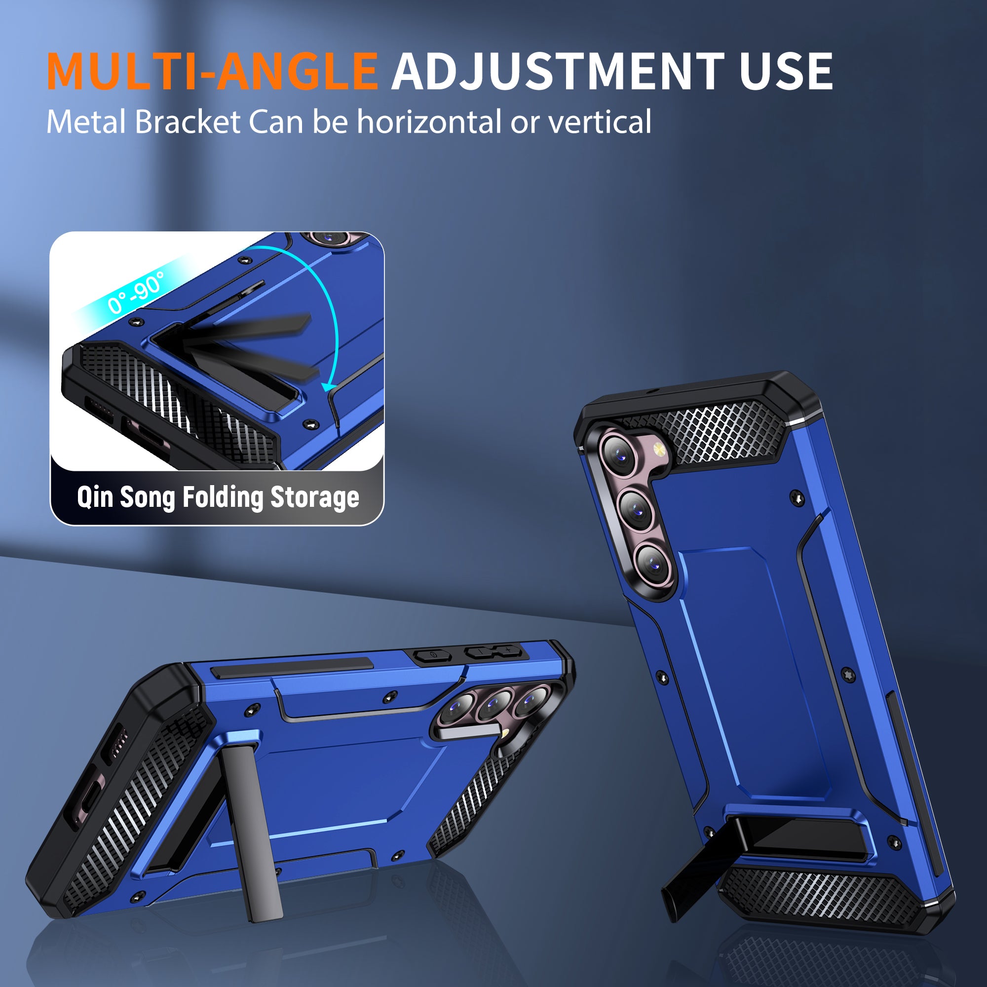 For Samsung Galaxy S23 Metal Kickstand Phone Case TPU PC Anti-drop Cover For Samsung Galaxy S23 Metal Kickstand Phone Case TPU PC Anti-drop Cover